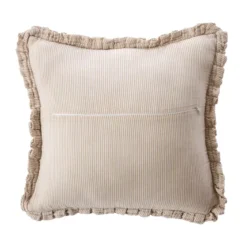 Cuscino quadrato in doppia garza di cotone (45 x 45 cm) Gaïa a righe Corda