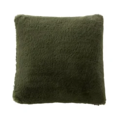 Cuscino quadrato in finta pelliccia (45 x 45 cm) Finn Verde kaki