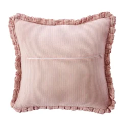 Cuscino quadrato in garza di cotone (45 x 45 cm) Gaïa a righe Albicocca