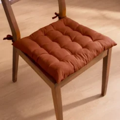 Cuscino quadrato per sedia in cotone (40 x 40 cm) Pixel Terracotta