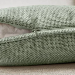 Cuscino quadrato tessuto (45 x 45 cm) Alba Verde rosmarino