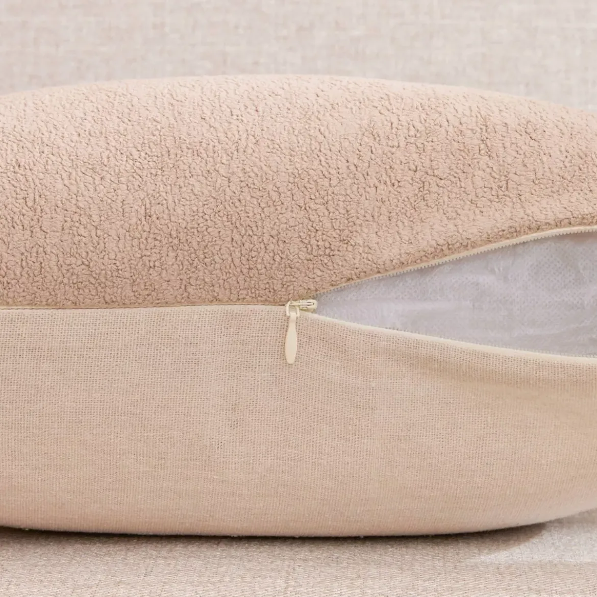 Cuscino rettangolare bouclé (30 x 50 cm) Ava Beige