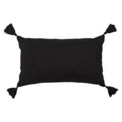Cuscino rettangolare cotone e juta (30 x 50 cm) Nama Nero