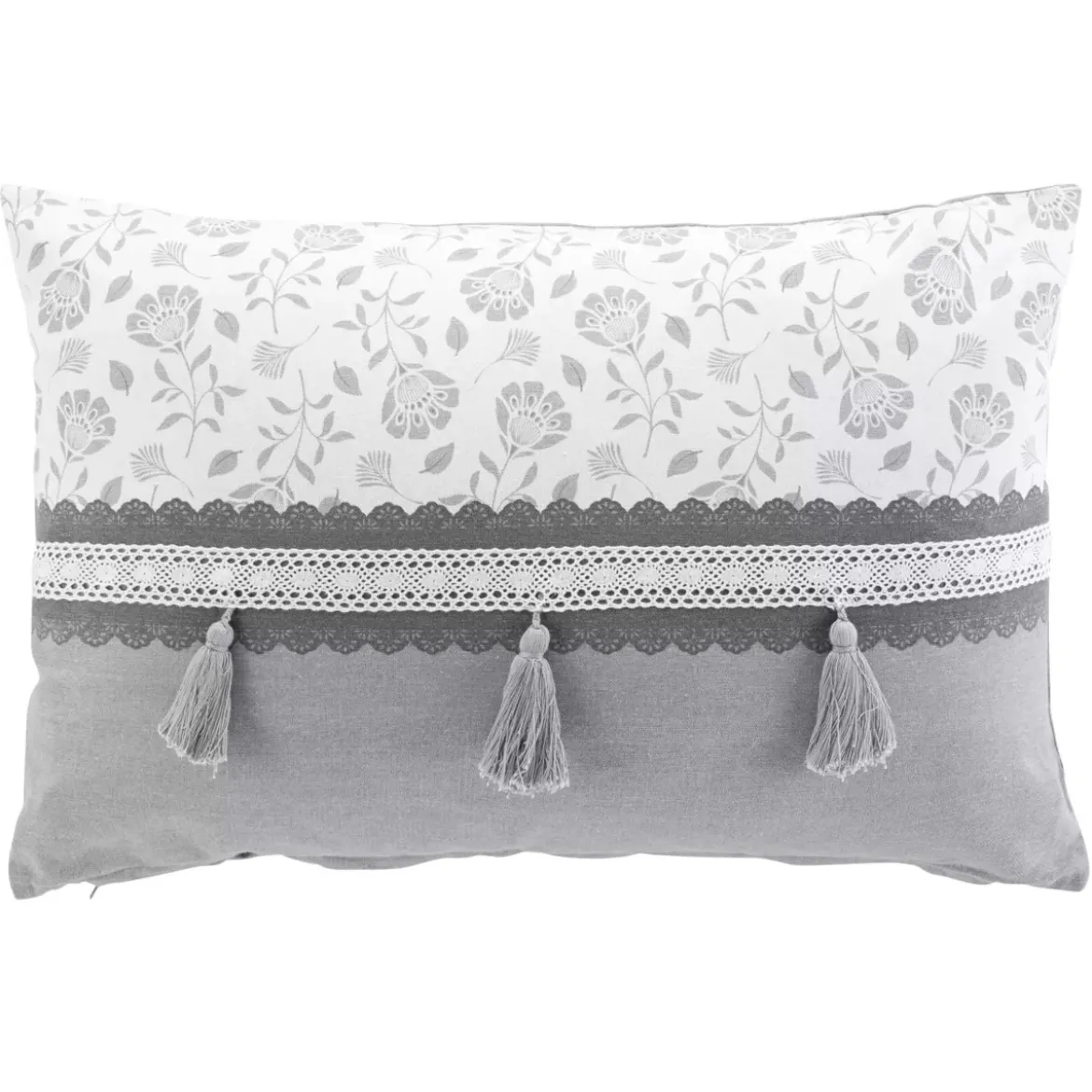 Cuscino rettangolare cotone (40 x 60 cm) Flavie Grigio