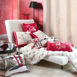 Cuscino rettangolare in cotone (35 x 60 cm) Villard Multicolore