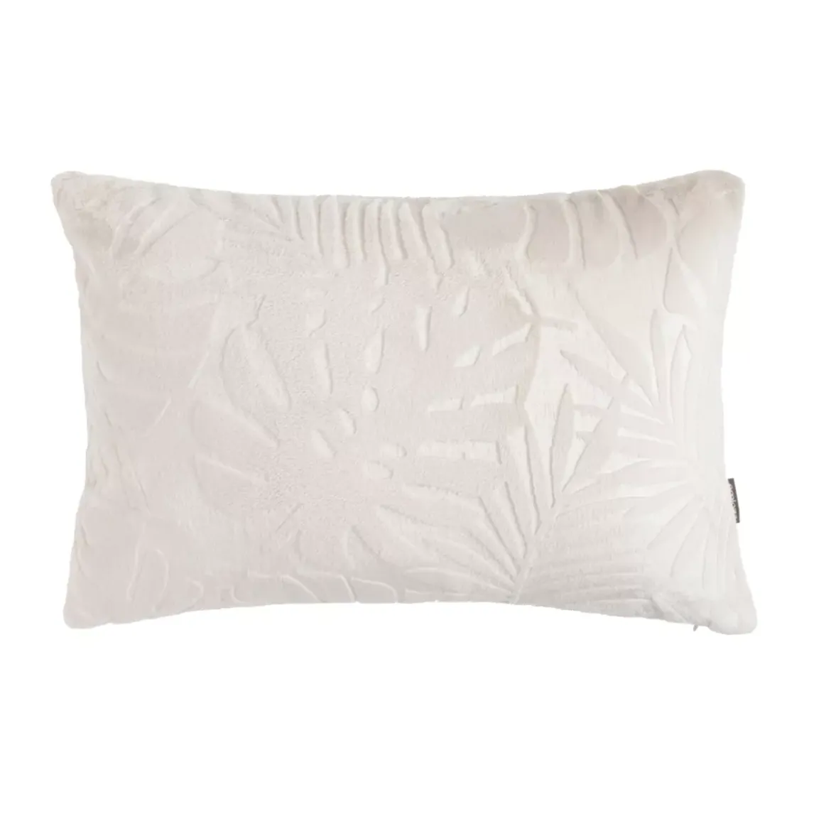 Cuscino rettangolare in flanella (40 x 60 cm) Flore Ecru