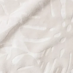 Cuscino rettangolare in flanella (40 x 60 cm) Flore Ecru