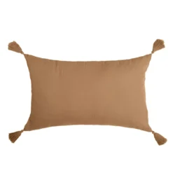 Cuscino rettangolare in garza di cotone (40 x 60 cm) Gaïa Camel