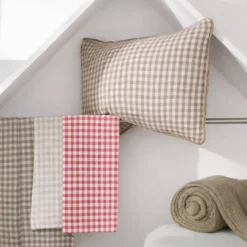 Cuscino rettangolare in garza di cotone (40 x 60 cm) Gaïa vichy Corda