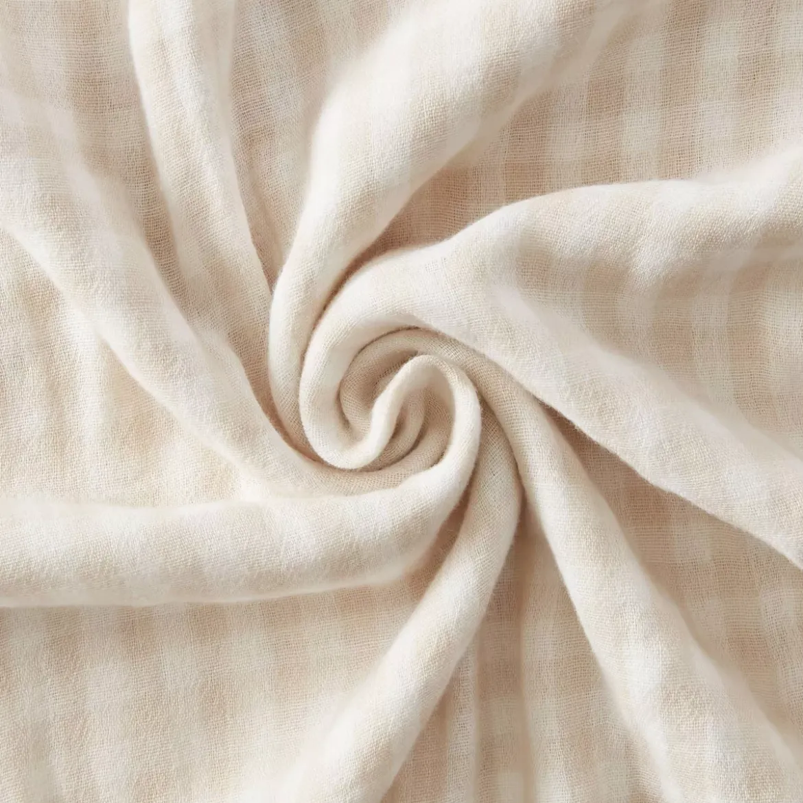 Cuscino rettangolare in garza di cotone (40 x 60 cm) Gaïa vichy Beige