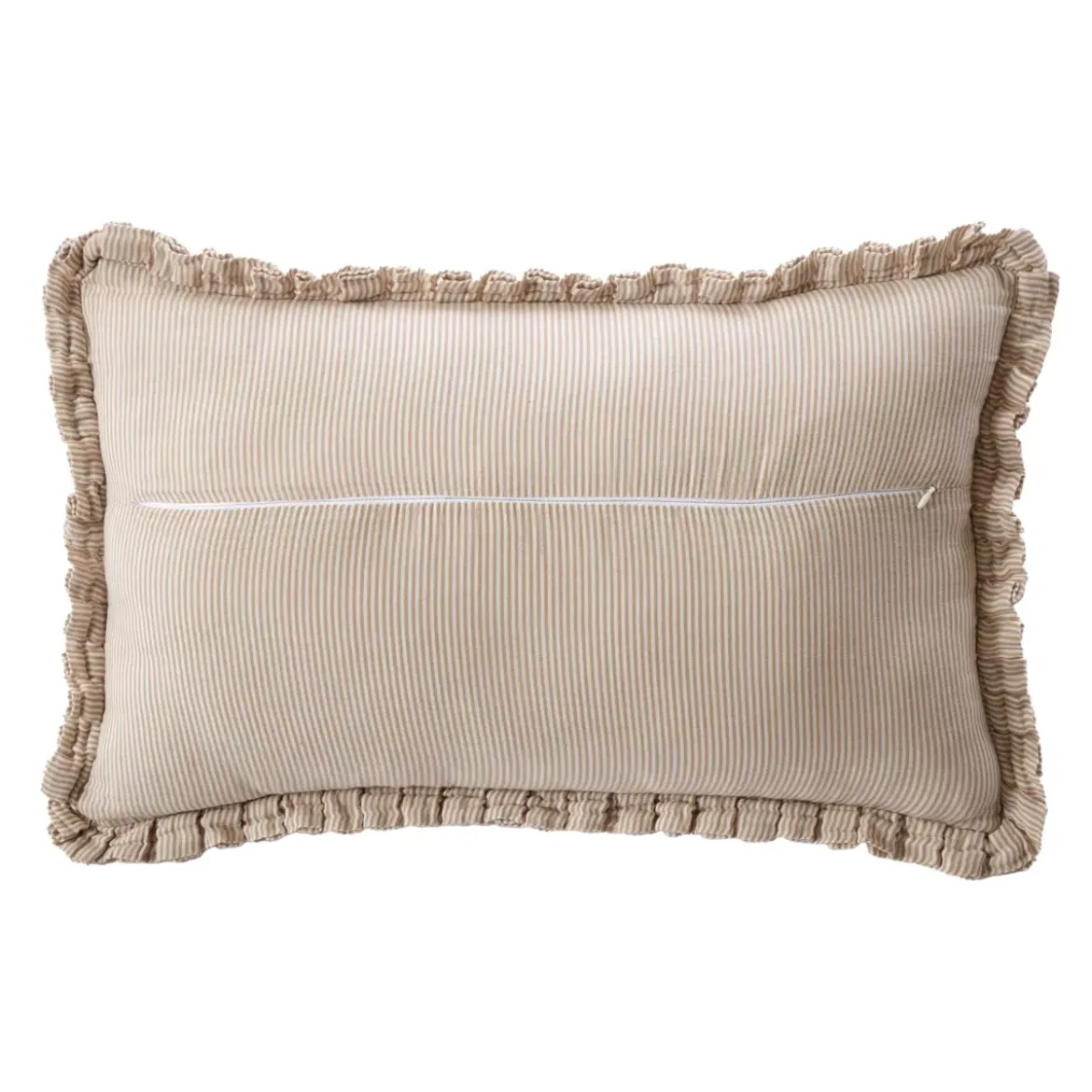 Cuscino rettangolare in garza di cotone (40 x 60 cm) Gaïa a righe Corda