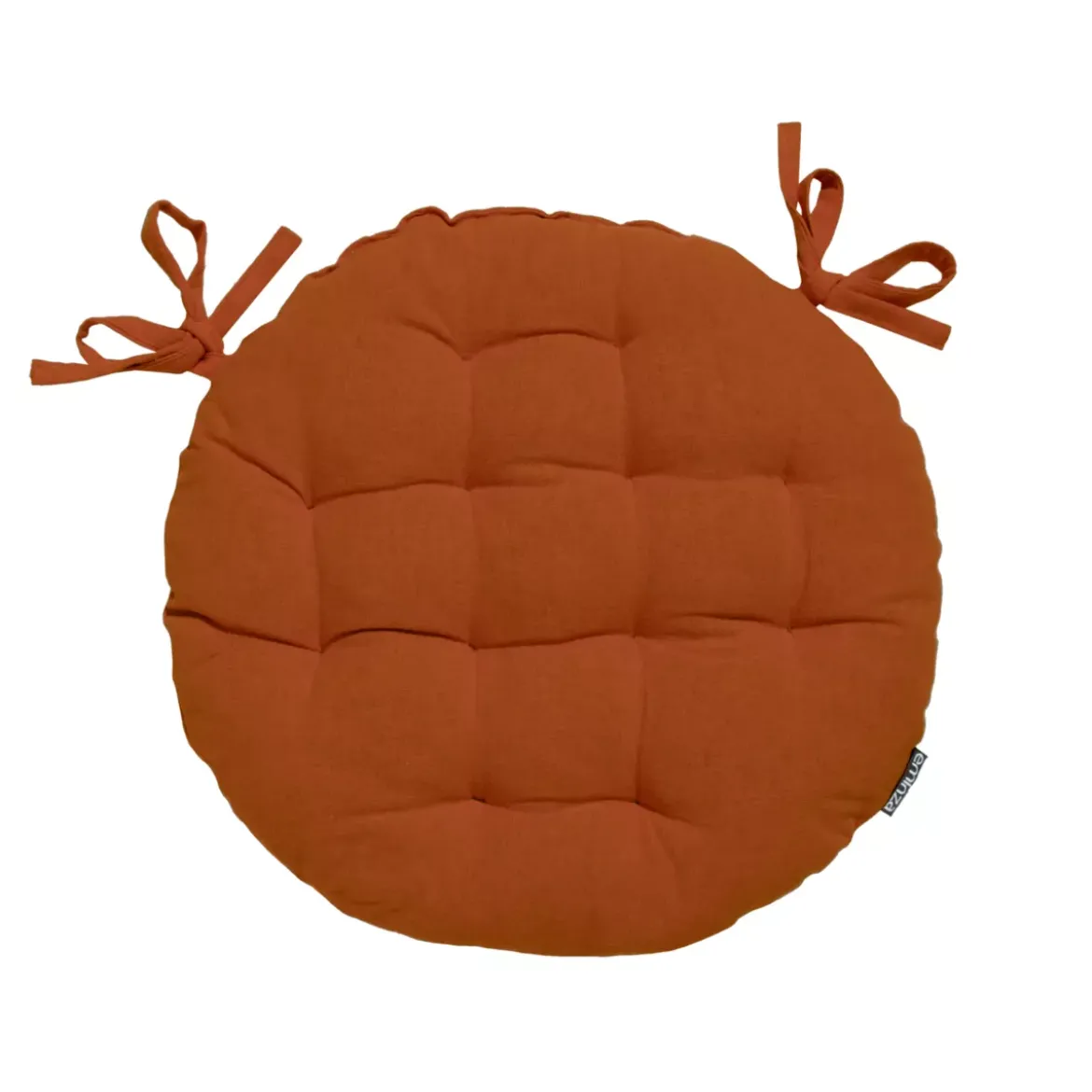 Cuscino rotondo di cotone per sedia (40 cm) Pixel Terracotta