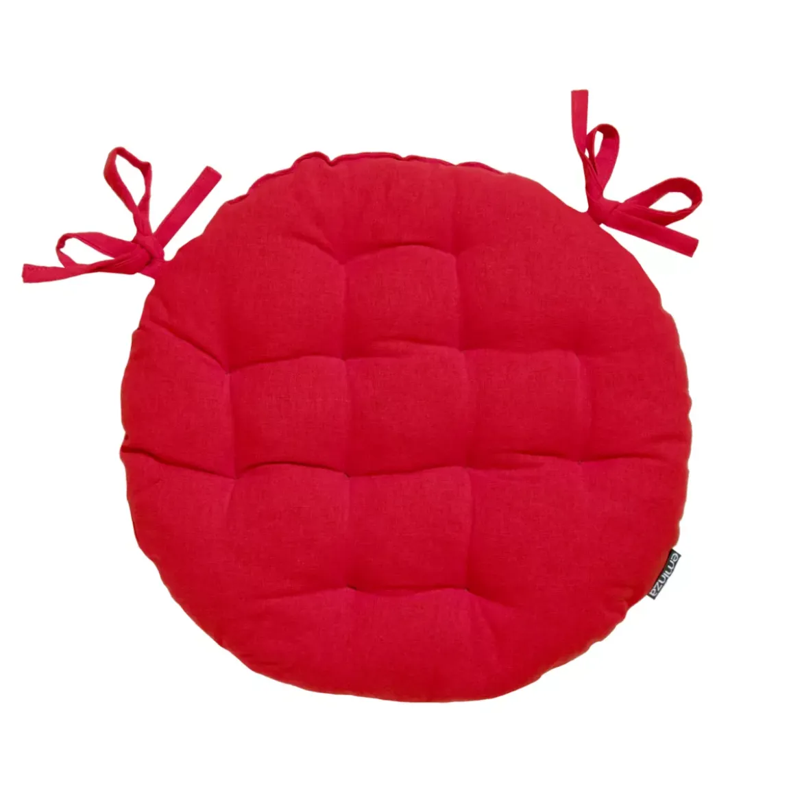 Cuscino rotondo in cotone per sedia (40 cm) Pixel Rosso
