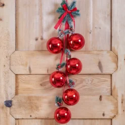 Decorazione da appendere di Natale decorazione (H22 cm) Sfere Lusso Rosso