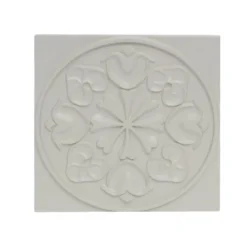 Decorazione murale in legno (L50 cm) Mandala Bianco