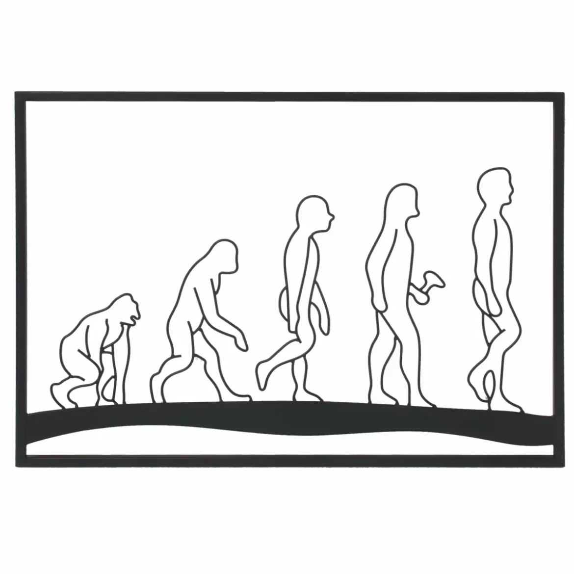 Decorazione murale in metallo (70 x Alt 50 cm) Evolution Nero