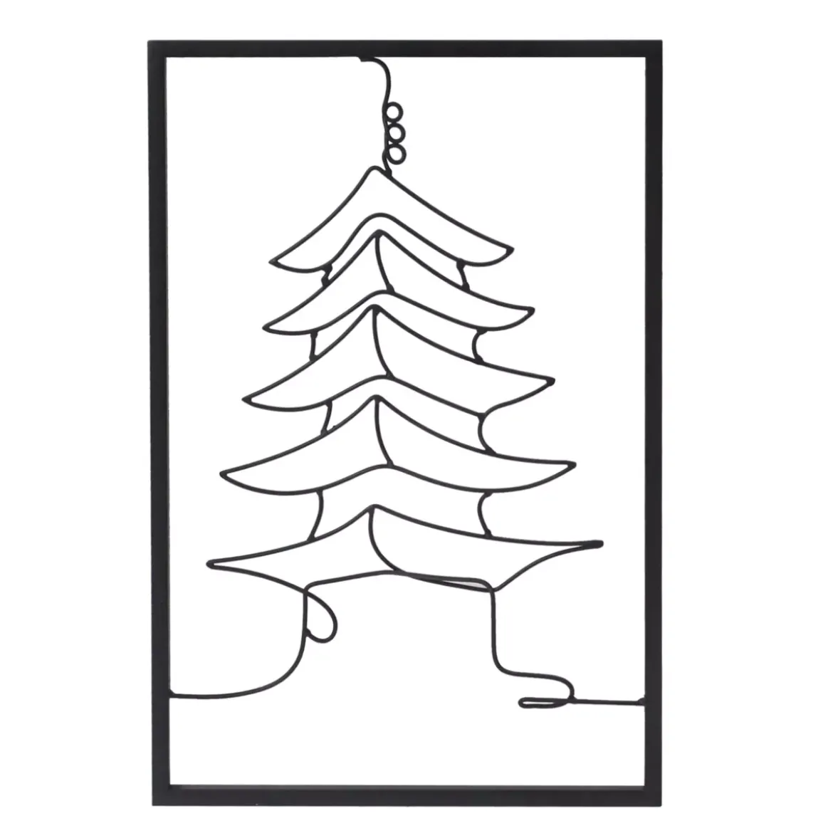 Decorazione murale in metallo (Alt 45 cm) Tempio Nero