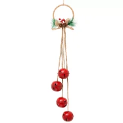 Decorazione natalizia da appendere (H55 cm) Campanelli in metallo Rosso