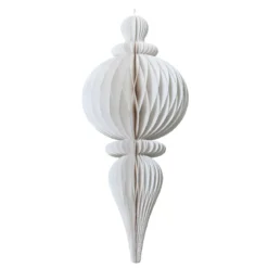 Decorazione natalizia da appendere in carta (H80 cm) con chiusura magnetica Bianca