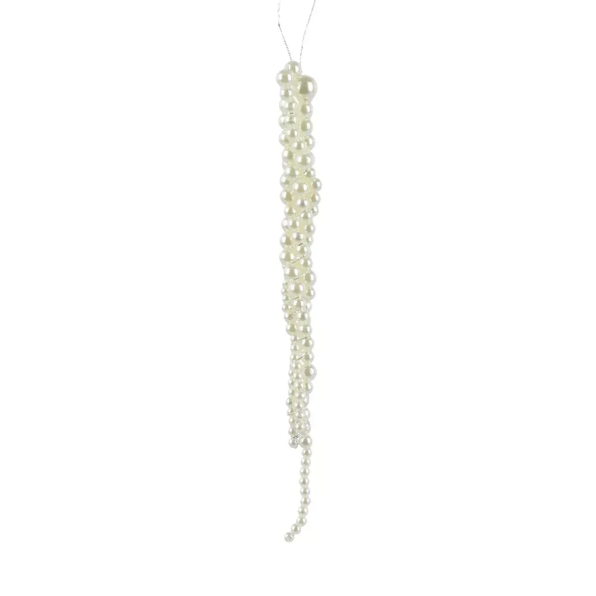 Decorazione Natalizia Sospesa (H20 cm) Stalattite Perle Madreperlate