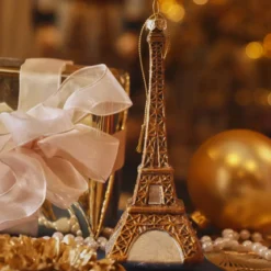 Decorazione Natalizia Sospesa (H16 cm) Torre Eiffel Bronzo