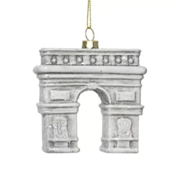 Decorazione Natalizia Sospesa (H16 cm) Arco di Trionfo Grigio