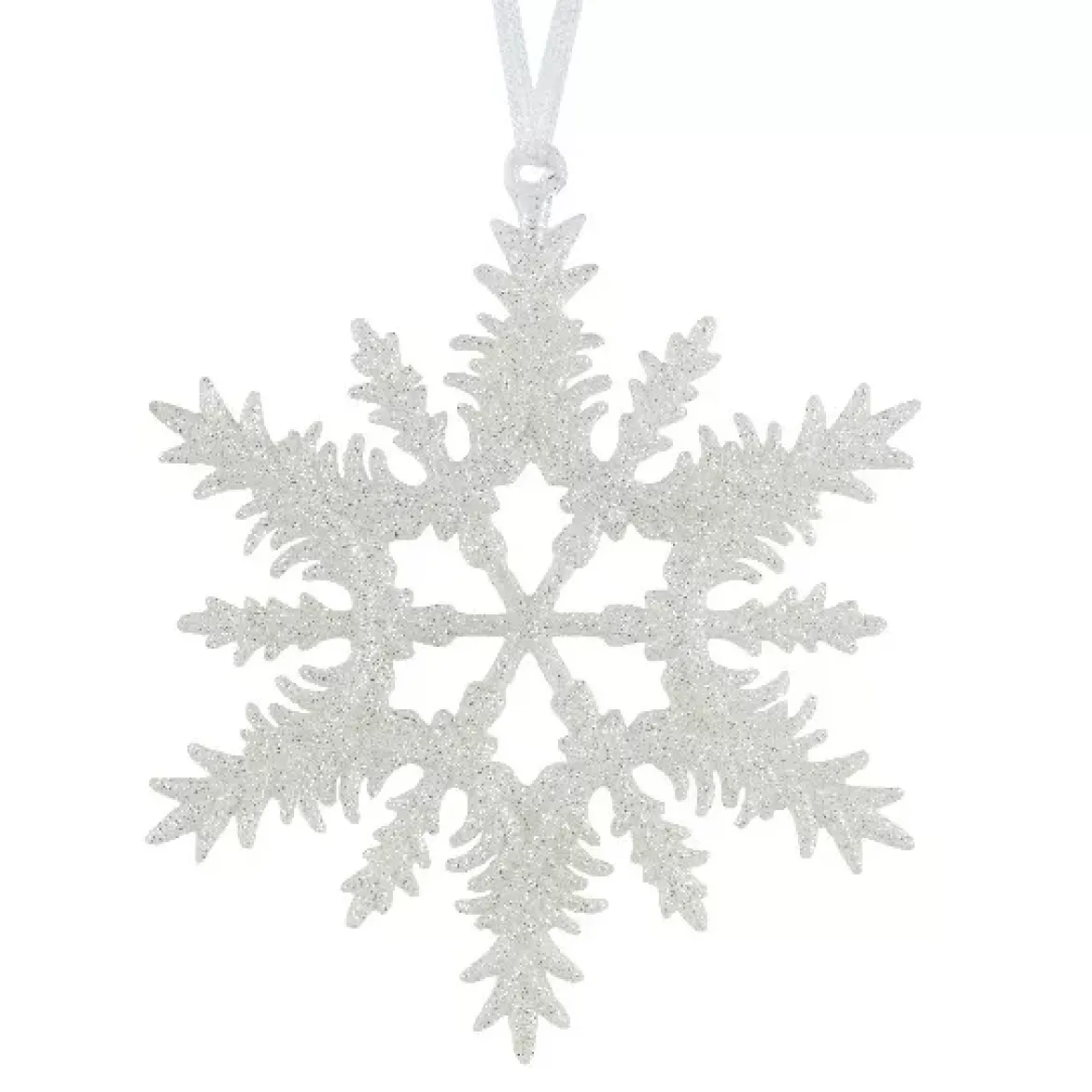 Decorazione natalizia sospesa (D13 cm) Fiocco di neve scintillante Perla glitterata