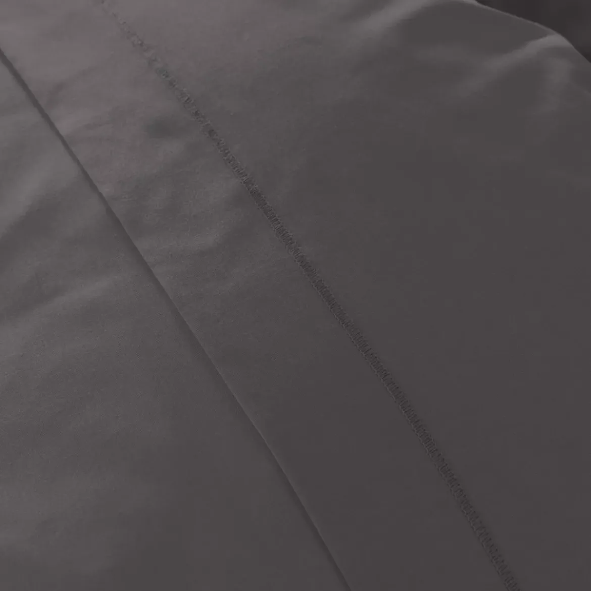 Federa cuscino a rullo percalle di cotone (L185 cm) Cali Grigio antracite