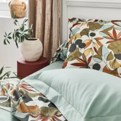 Federa cuscino letto quadrata in percalle di cotone (65 x 65 cm) Cascade Multicolore