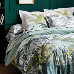 Federa cuscino letto quadrata percalle di cotone (65 x 65 cm) Trinidad Mousson Verde