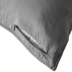 Federa cuscino letto rettangolare lyocell Tencel™ lavato (50 x 80 cm) Olivia Grigio granito