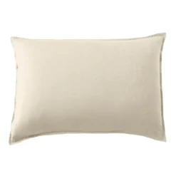 Federa cuscino letto rettangolare lyocell Tencel™ lavato (50 x 80 cm) Olivia Beige pampa
