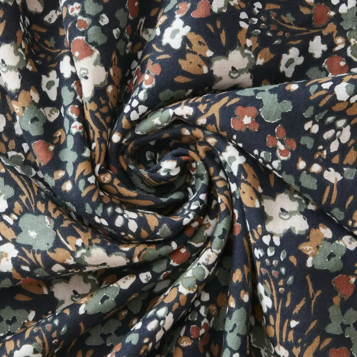 Federa cuscino quadrata garza di cotone (60 x 60 cm) Constance Blu notte