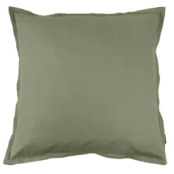Federa cuscino quadrata in percalle di cotone (80 x 80 cm) Cali Verde rosmarino