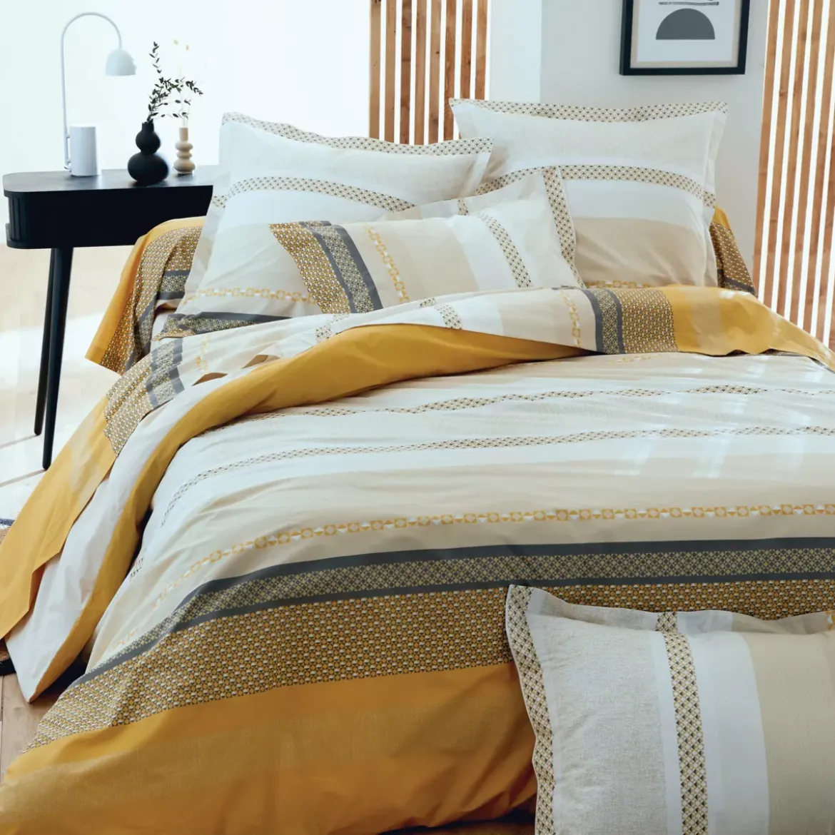 Federa cuscino rettangolare percalle di cotone (50 x 70 cm) Marlow Giallo