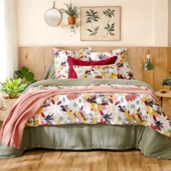 Federa per cuscino letto rettangolare in garza di cotone (50 x 70 cm) Azel Multicolore