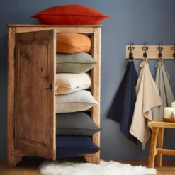 Federa per cuscino Nina rettangolare in flanella (50 x 80 cm) Nina Grigio antracite