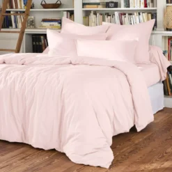 Federa per cuscino quadrata in percalle di cotone (80 x 80 cm) Cali Rosa cipria