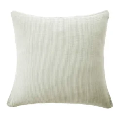 Federa per cuscino quadrata in garza di cotone (60 x 60 cm) Gaïa a righe Verde eucalipto