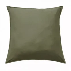 Federa per cuscino quadrata in raso di bambù (63 x 63 cm) Sienna Verde rosmarino