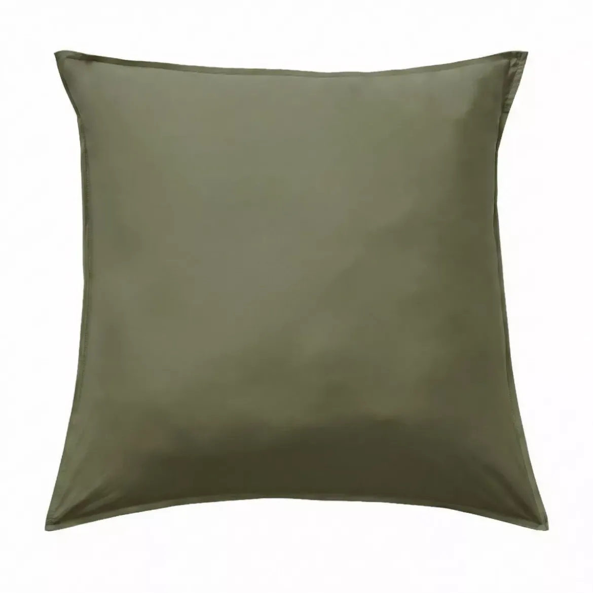 Federa per cuscino quadrata in raso di bambù (63 x 63 cm) Sienna Verde rosmarino