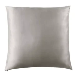 Federa per cuscino quadrata in seta di gelso (80 x 80 cm) Mizuki Grigio chiaro