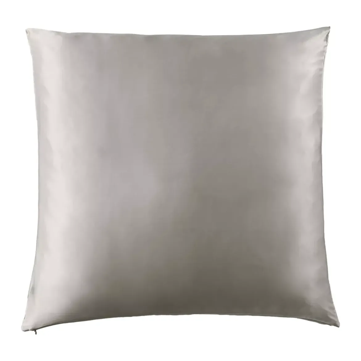 Federa per cuscino quadrata in seta di gelso (80 x 80 cm) Mizuki Grigio chiaro