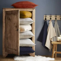 Federa per cuscino rettangolare flanella di cotone (50 x 80 cm) Nina Verde rosmarino