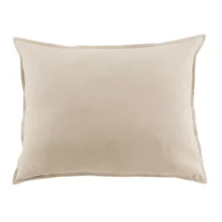 Federa per cuscino rettangolare flanella di cotone (50 x 70 cm) Nina Beige