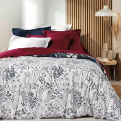 Federa quadrata cotone bio (63 x 63 cm) Biolina Bordeaux