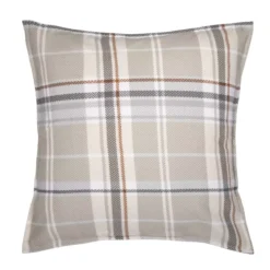 Federa quadrata flanella di cotone (63 cm) Théa fantasia Grigio