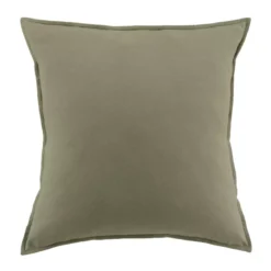 Federa quadrata flanella di cotone (63 x 63 cm) Théa Verde rosmarino