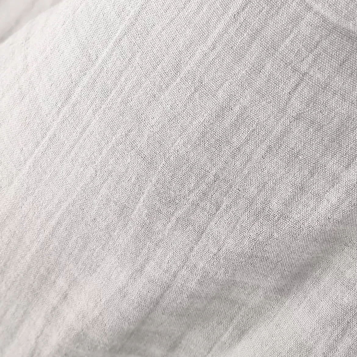 Federa quadrata garza di cotone (60 x 60 cm) Gaïa Grigio nuvola