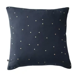 Federa quadrata garza di cotone (60 cm) Gaïa Chic Blu notte